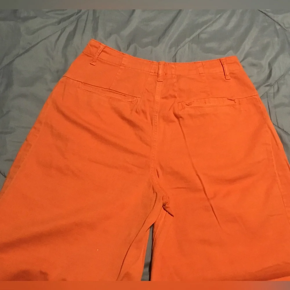 Free People NEW Vibrant Orange Wide Leg Trousers